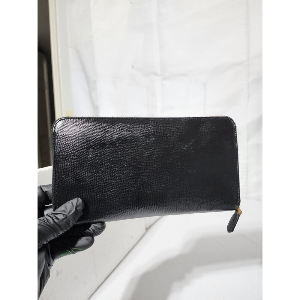 Prada Saffiano Leather Zippy Long Continental Wallet Black - Picture 9 of 13